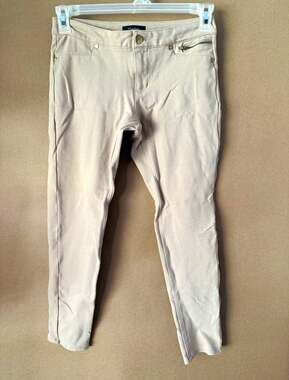 Miss Posh Women's Beige khaki Slim Skinny Pants Stretch 28" Inseam L P9038